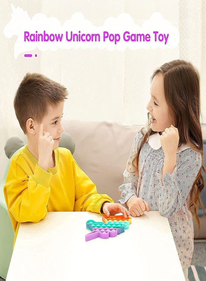 Avenn Latest Unique Design Pop It Fidget Toys, Big Push Pop Its Bubble Fidget Sensory Toy, Special Needs Silicone Stress Relief Toys, Sensory Toys Novelty Gifts to Girls, Boys, Kids, Adults (Unicorn) - Image 3